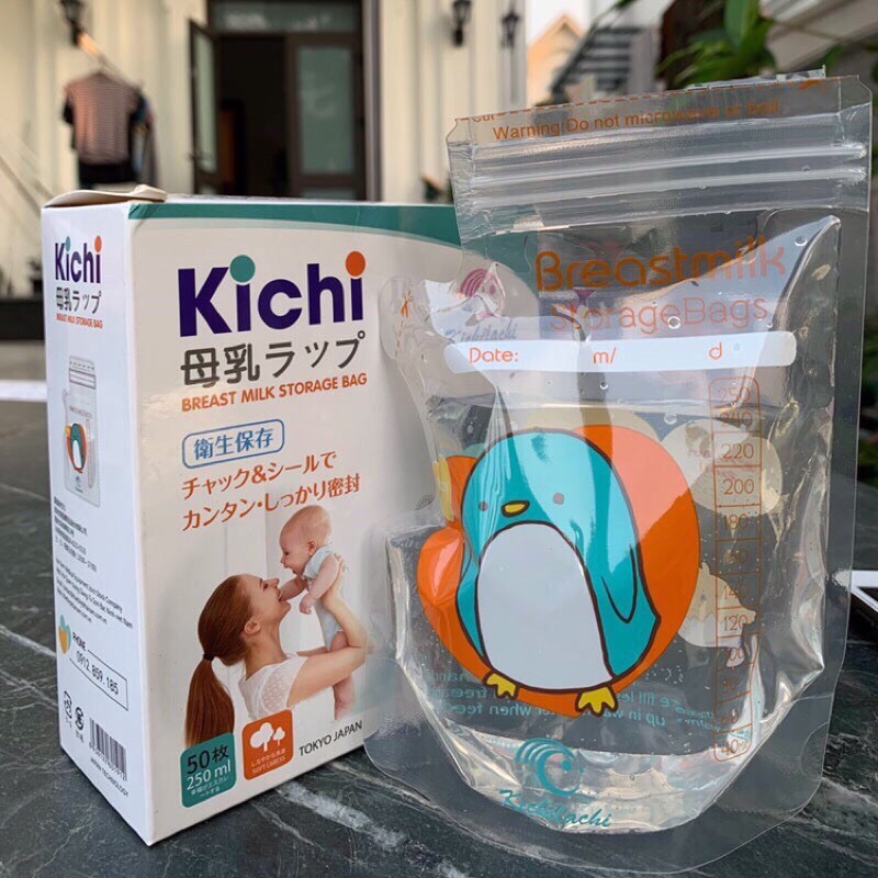 Bộ 50 Túi Đựng Sữa Kichilachi 250ml Nhật Bản