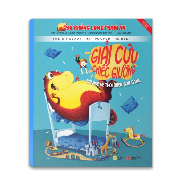 Sách - Chú khủng long tham ăn - bộ 4 cuốn giáo dục tính cách - Phiên bản song ngữ Anh - Việt