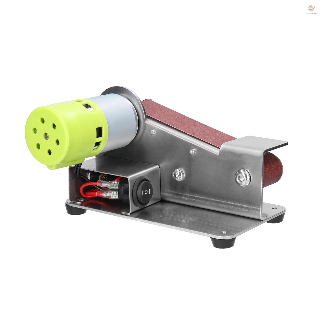 Dây Đai Điện Mini Mài Đánh Bóng Cạnh Máy Mài Đánh Bóng Đa Năng Kèm 10 Giấy Nhám 30mm