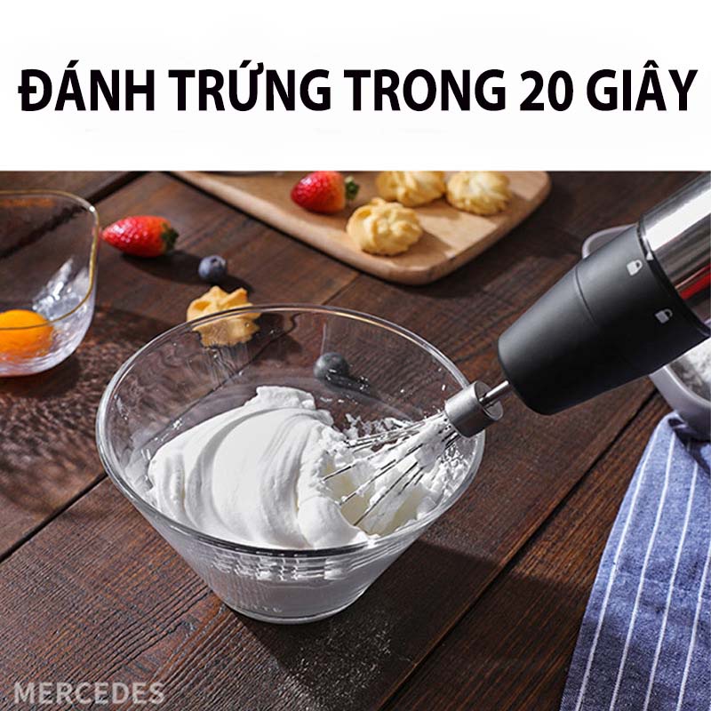 Máy Xay Cầm Tay Đa Năng 3 in 1 SOKANY SK-1711-4 1000W - Máy Xay Sinh Tố 5 Chế Độ Kèm Đánh Trứng, Xay Thịt, Xay Hạt, Bột