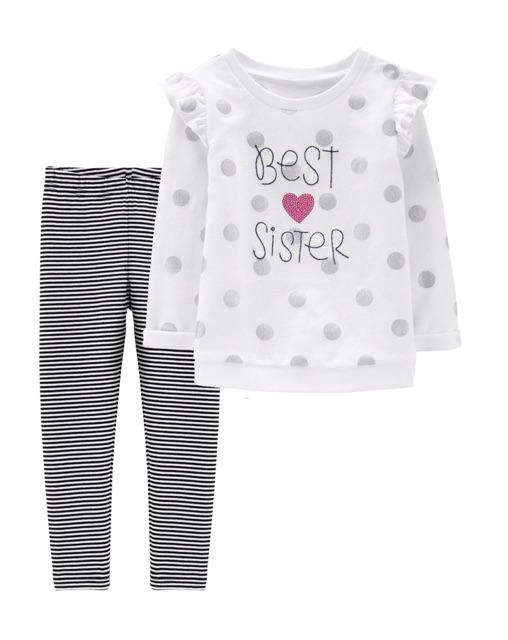 Set Carter dài tay bé gái