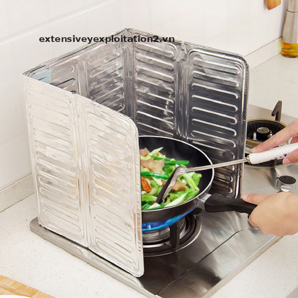 Bộ 2 tấm chắn dầu mỡ kèm giá đỡ tiện dụng cho nhà bếp