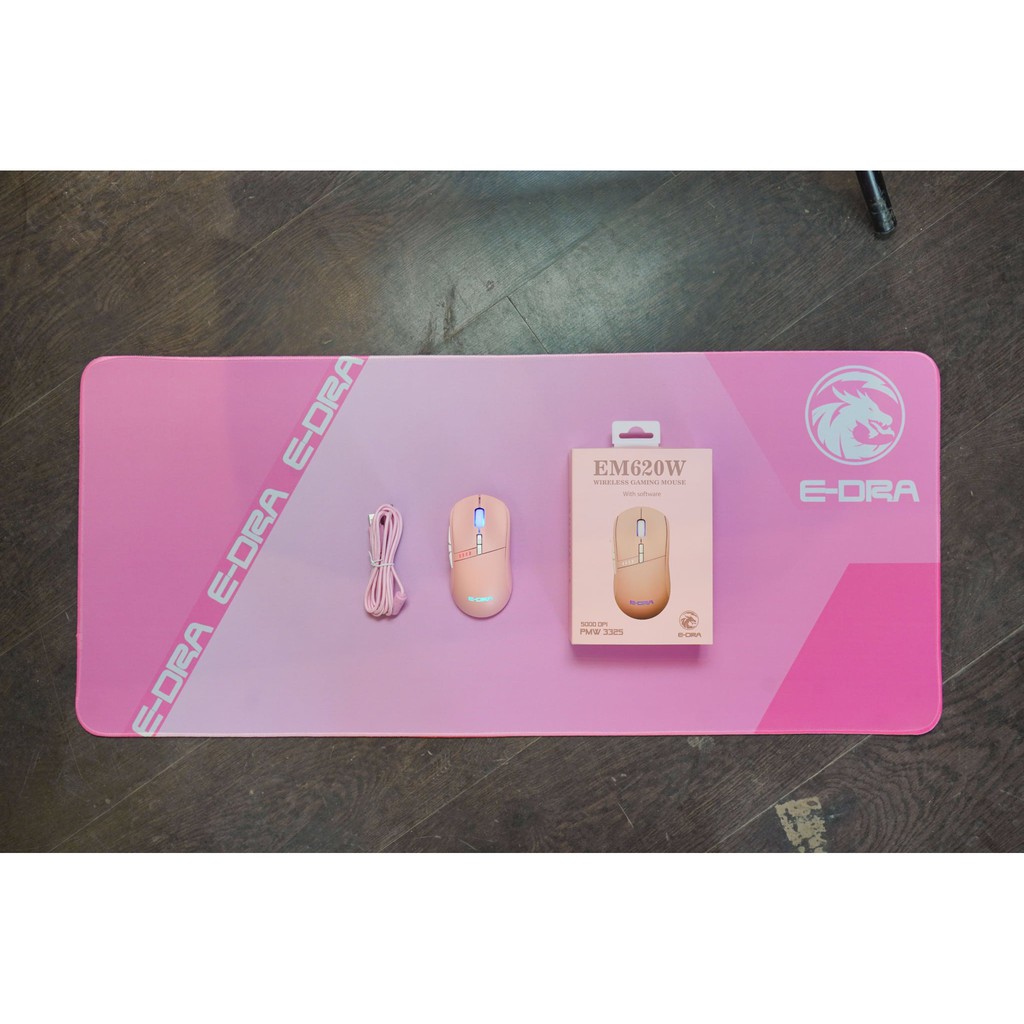 Bàn di chuột E-Dra EMP901 Pink cỡ lớn - Hàng chính hãng