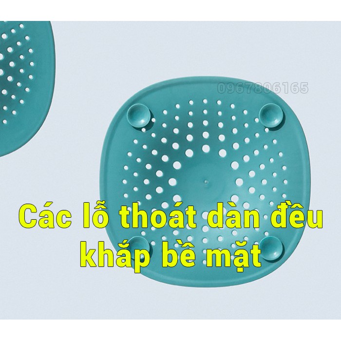 Miếng chặn rác bằng silicone dẻo gắn miệng cống thoát nước, bồn rửa bát