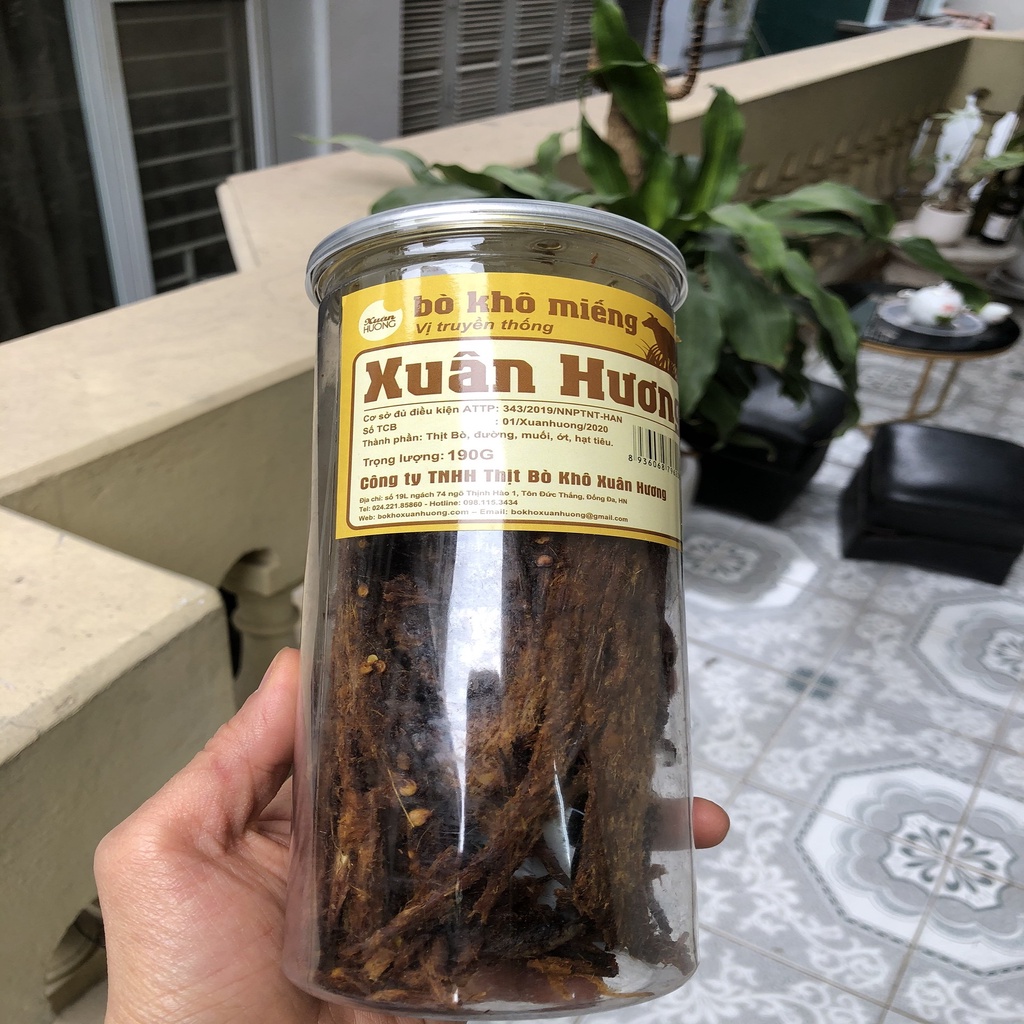 Khô bò khô miếng loại 1, thịt bò khô miếng que vị truyền thống Xuân Hương siêu ngon 190g | BigBuy360 - bigbuy360.vn