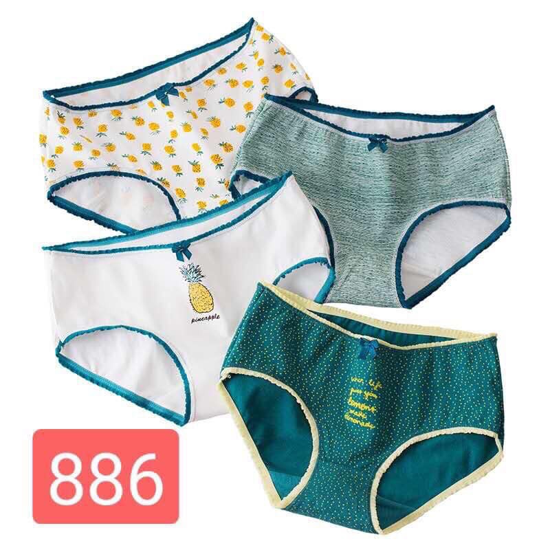 Set 10 quần lót cotton học sinh cute