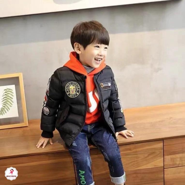 Áo khoác phao mùa đông bé trai ☑️ quần áo size đại 9 10 11 12 tuổi 25kg 30kg 35kg 40kg 45kg