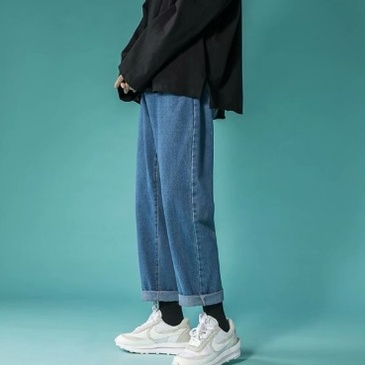 Quần Denim Ống Rộng Màu Sắc Vintage Hàn Quốc Cho Nam | BigBuy360 - bigbuy360.vn