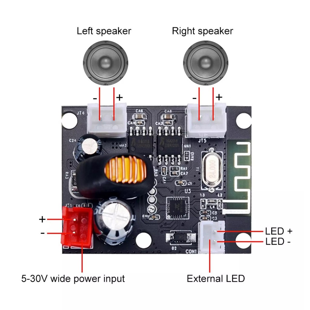 [AIYIMA]Mạch Khuếch Đại Công Suất Âm Thanh 2x5W Có APP điều chỉnh EQ