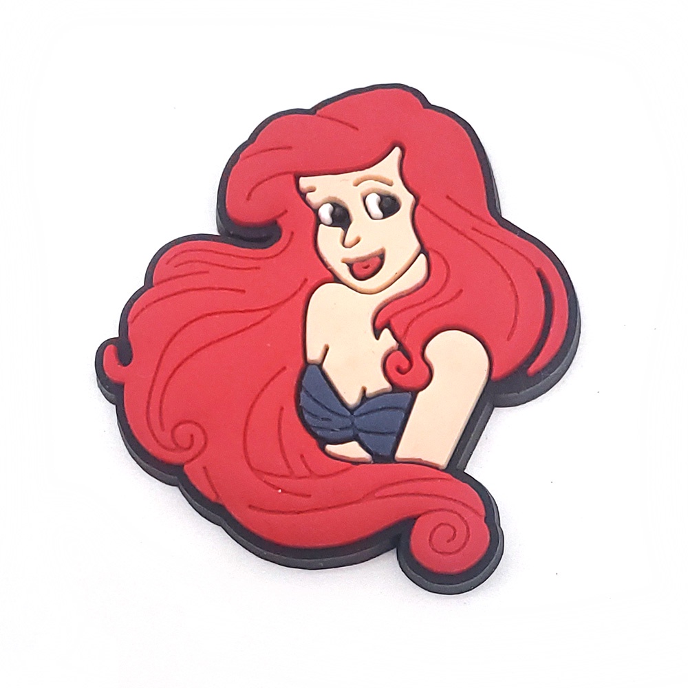 Disney Jibbitz Princess Collection Aisha Mermaid dễ thương Shoe Charms Crocs pvc Hoạt hình Dép xăng đan decorate accessories 1000 Mẫu Lựa DIY Chọn Phụ kiện giày dép trẻ em quà Giáng sinh