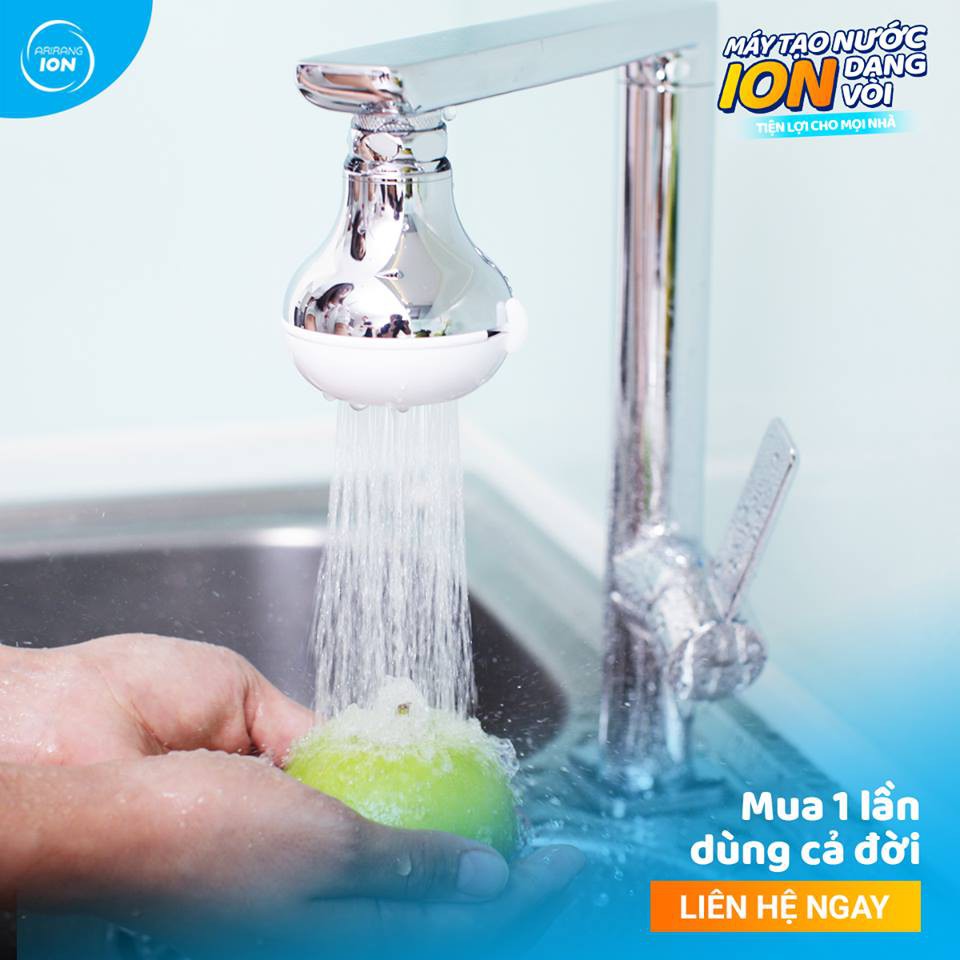 [HOT SALE] Vòi rửa chén tạo Ion diệt 99% vi khuẩn - ĐỘC QUYỀN Arirangion Hàn Quốc