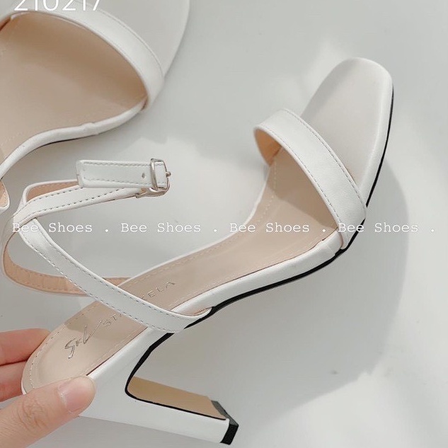 Giày cao gót nữ quai ngang mặc áo dài Thiên Hương giày VNXK BP35Q65 Sandal cao gót 9 phân cm p 3 màu đi làm đi chơi