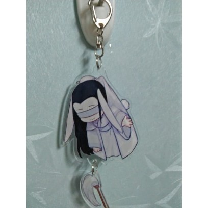 Móc khóa mica chibi có sẵn và in theo yêu cầu