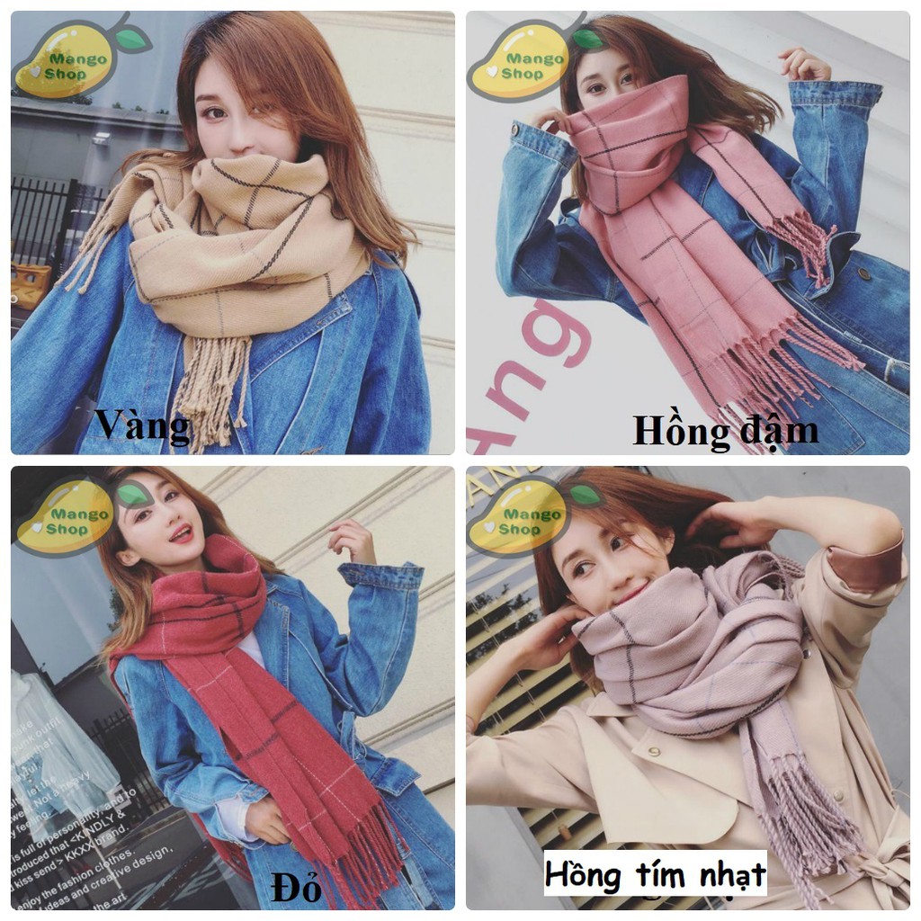 Khăn kẻ caro sọc style Hàn Quốc ( khăn quàng khăn len mùa đông )
