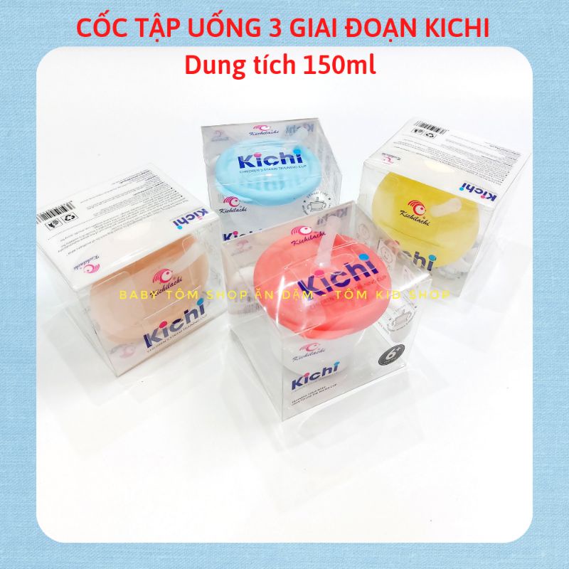 Cốc tập uống 3 giai đoạn Kichi,NPP Baby Tôm