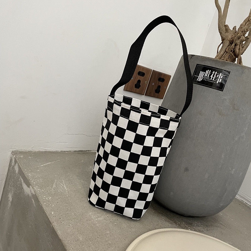 Túi Xách Vải Canvas Màu Sắc Đơn Giản Phong Cách Hàn Quốc