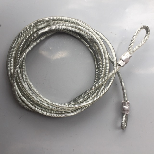 Dây cáp khóa xe bọc nhựa phi 8 dài 10m
