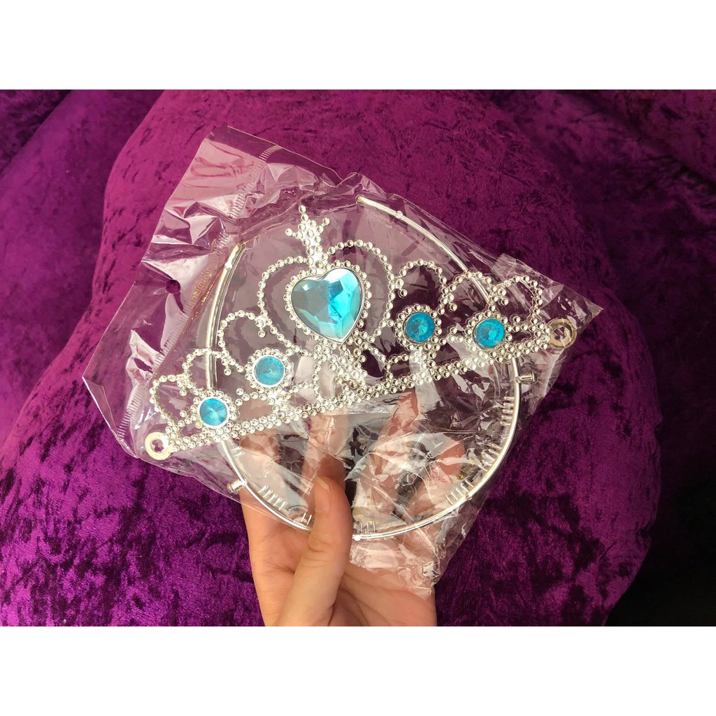 Cài tóc vương miện Elsa đính hạt màu