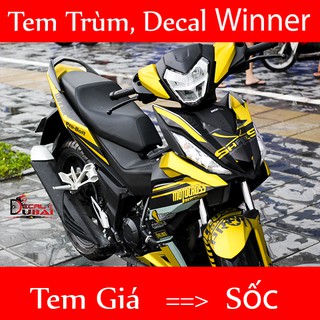 Tem trùm winer vàng đen motocross