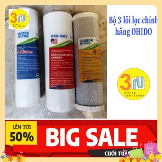 Freeship từ 50k combo bộ 3 quả lọc nước ro ohido 1.2.3