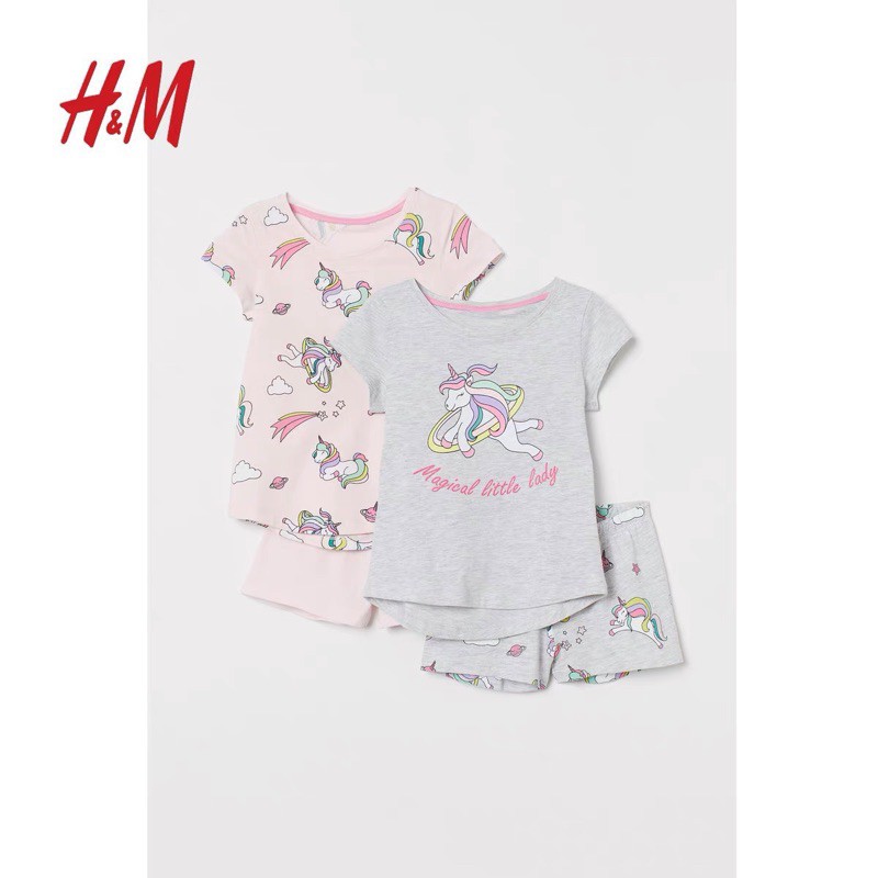 Bộ thun HM họa tiết pony và mèo - RABBITSHOP