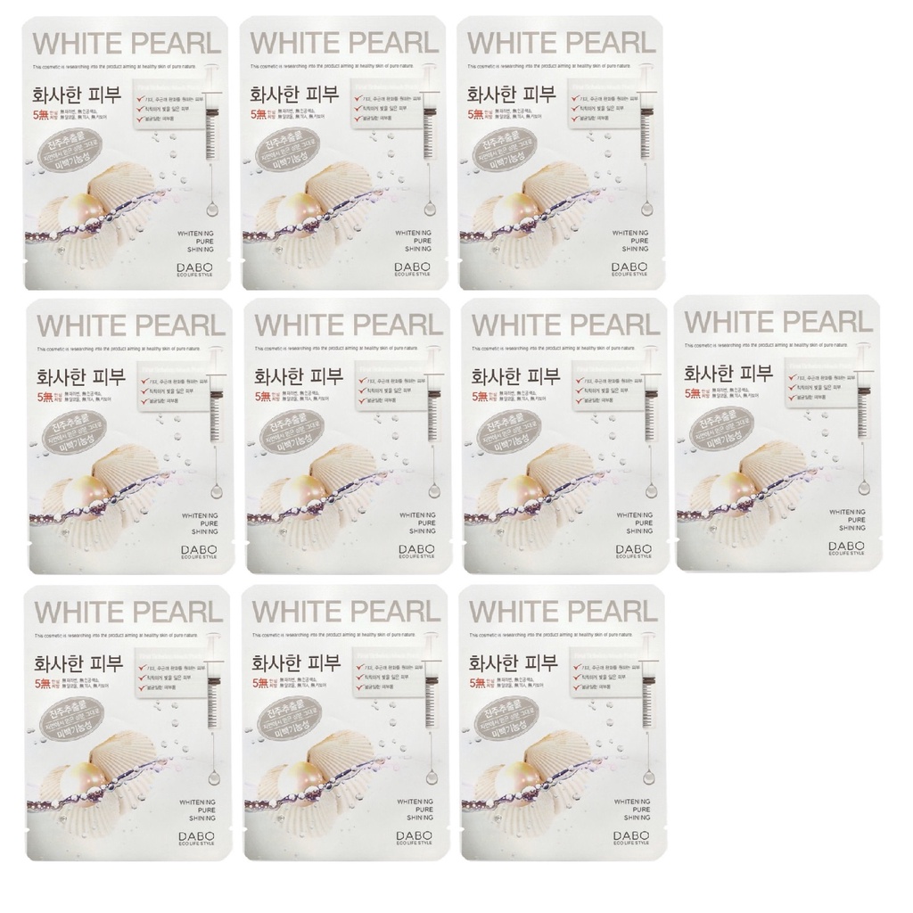 Hàng Chính Hãng- Mặt Nạ Ngọc Trai Trắng Da, Xoá Thâm Xạm Dabo Hàn quốc 23g/Gói