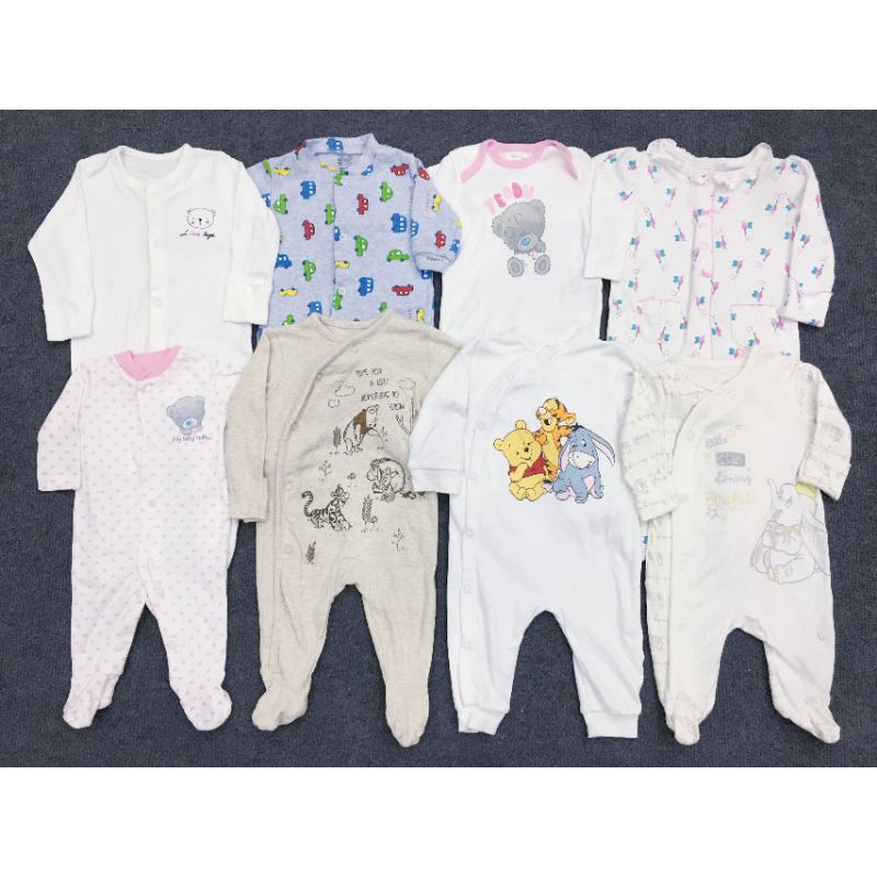 THANH LÝ Sleepsuit bộ body dài tay xuất dư cho bé (hàng lỗi NHỎ)