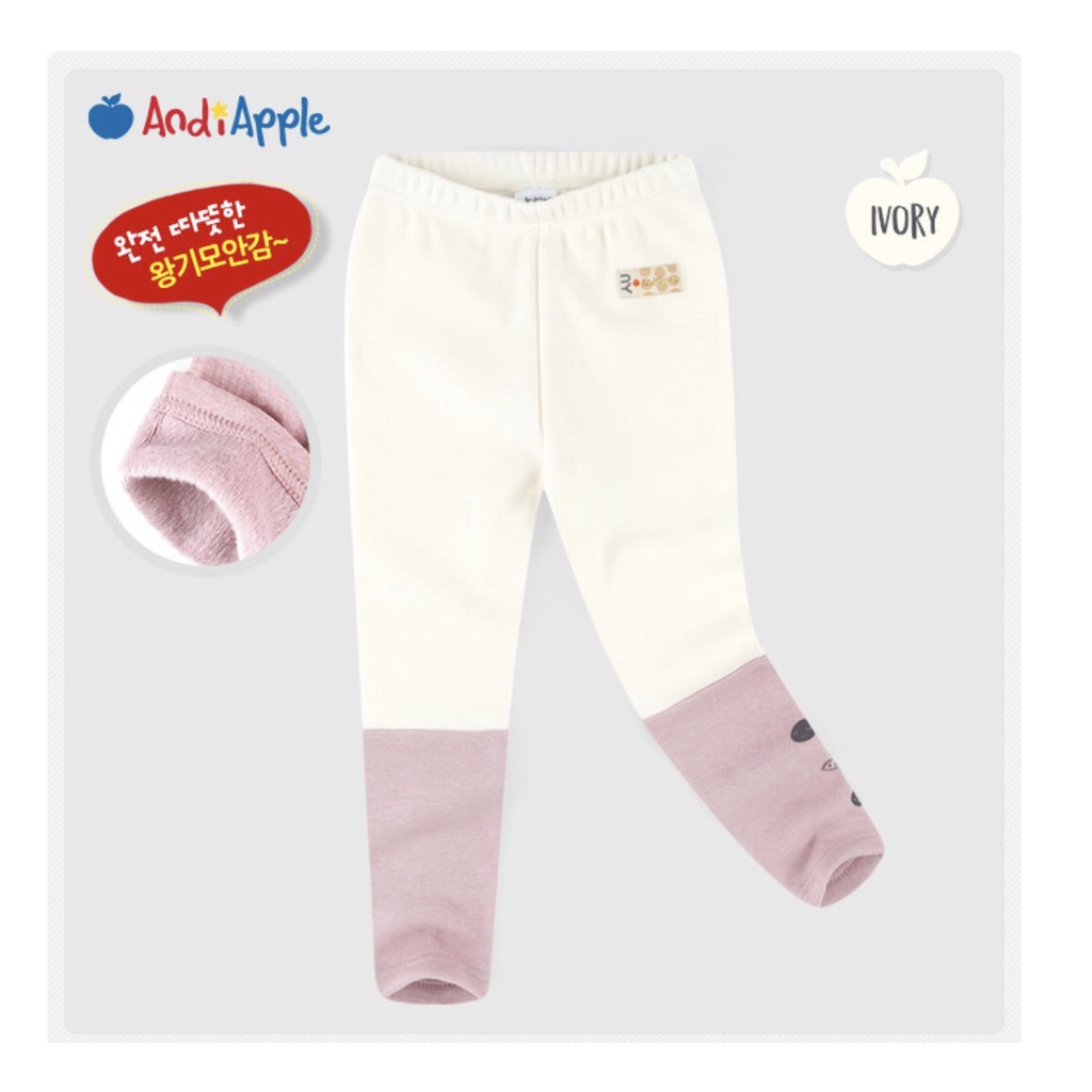 Quần leg lót lông phối ống in hình ba chấm bé gái Andi. HA2776