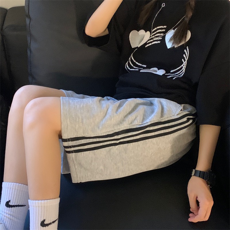 Quần short thun 3 sọc nam nữ Nekosg, Quần đùi 3 sọc thun Unisex ST3S