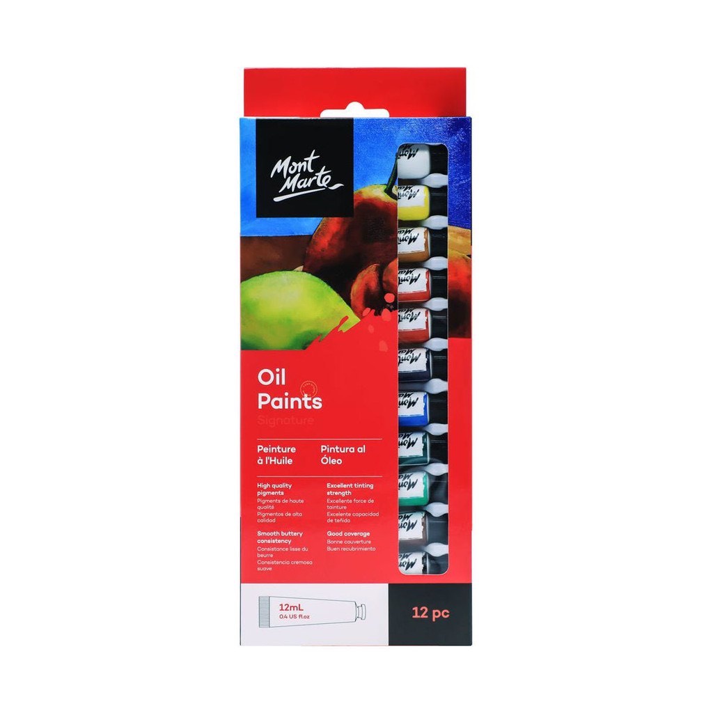 Bộ Sơn Dầu Mont Marte 12 Màu x 12ml - Oil Paints