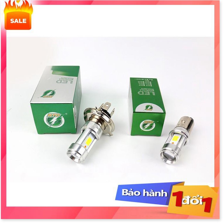 ✔️ [Top sale] -  Đèn pha xe máy led 3 chân H4/E01C siêu sáng