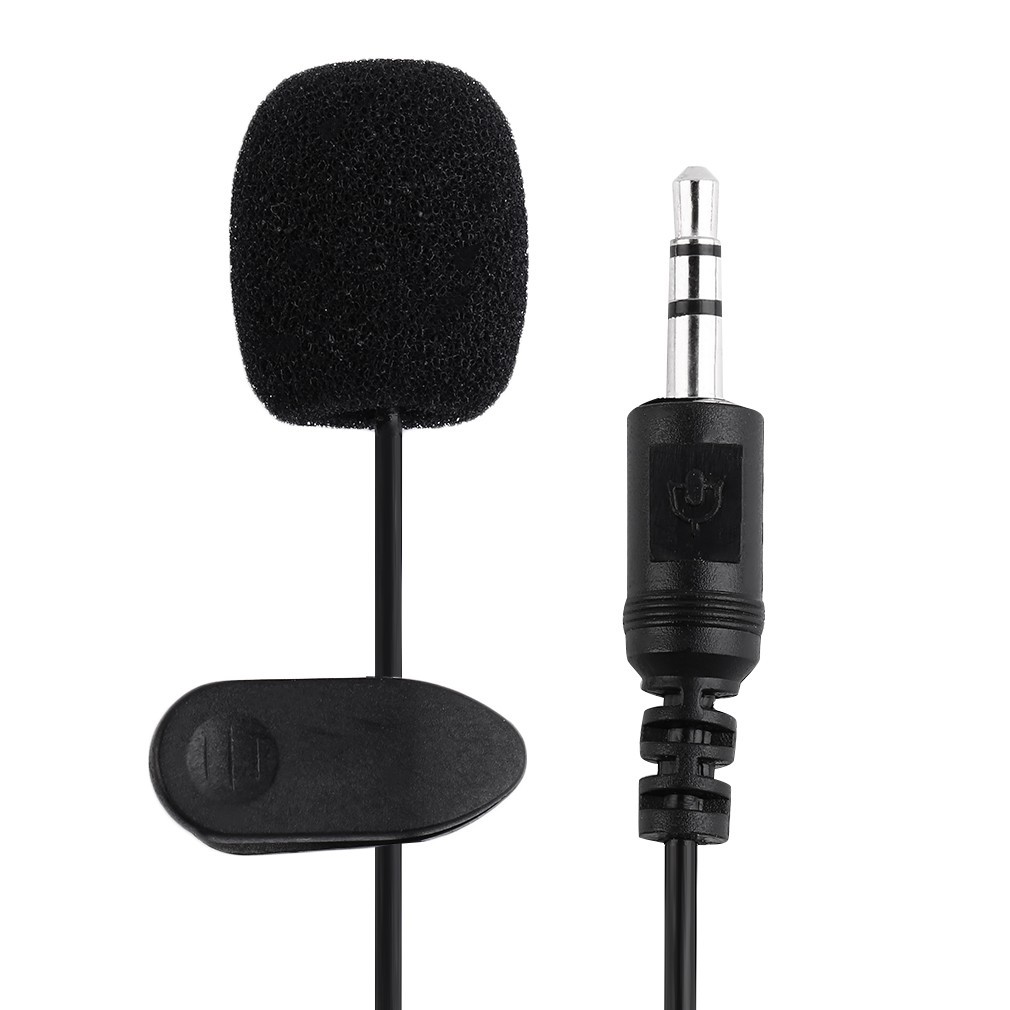 Micro jack cắm mini 3.5mm có kẹp cài áo cao cấp microphone cho PC Laptop