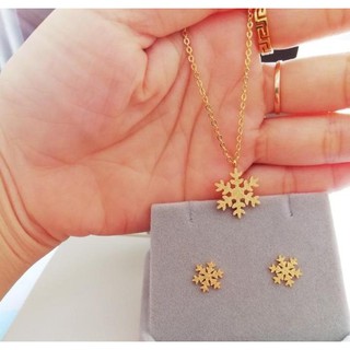 bộ trang sức titan bông tuyết