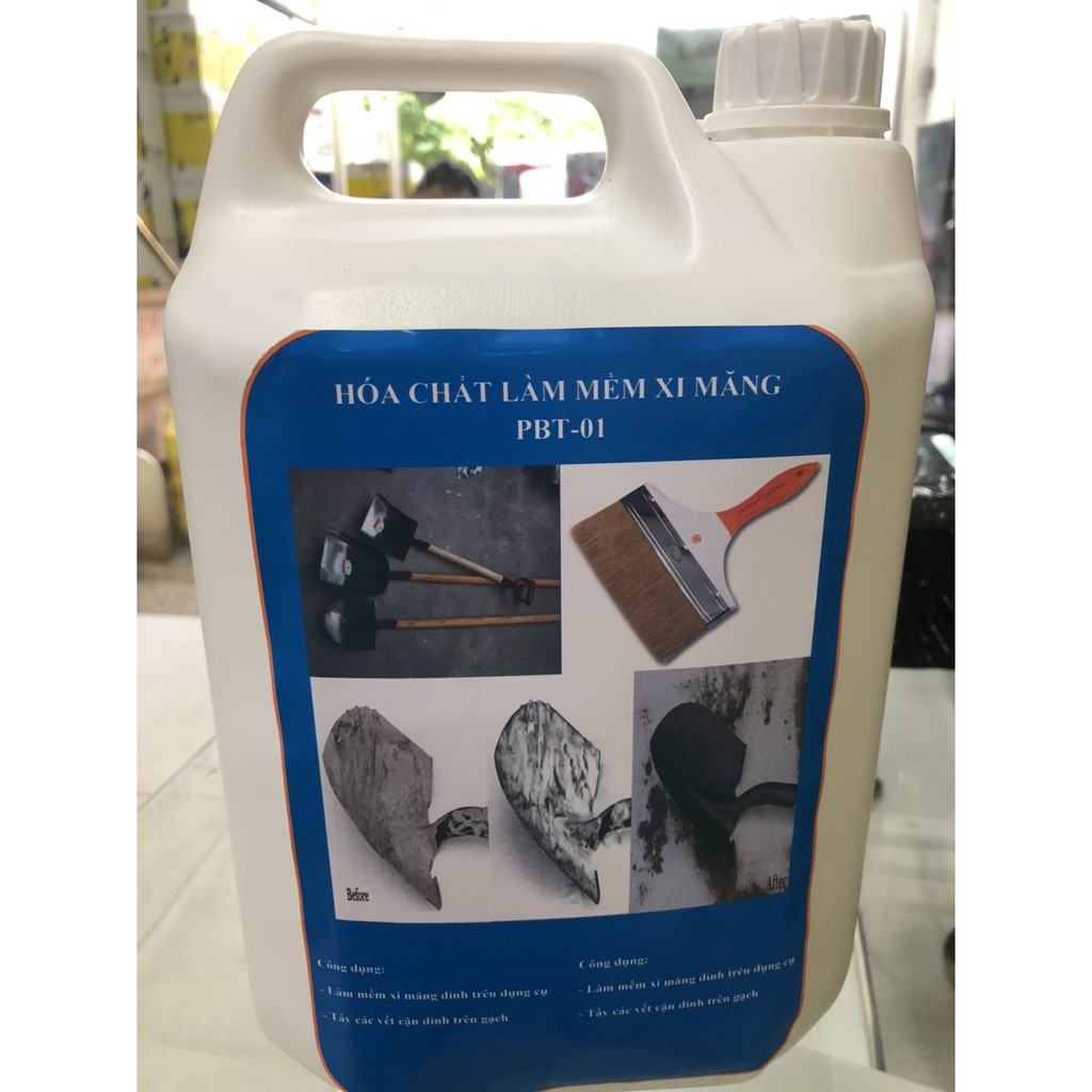 Dung dịch làm mềm bê tông, xi măng PBT-01 can 5L