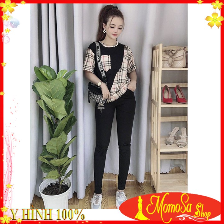 Đồ Bộ Thun Nữ Quần Dài Thun Cotton Mềm Mịn -MOMOSASHOP