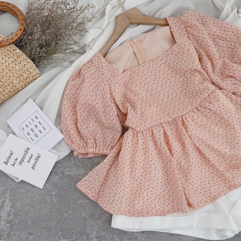 SET PEPLUM BI SHORT TRẮNG 3 MÀU