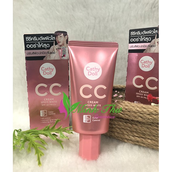 Kem nền Cathy Doll Speed White Cc Cream Spf50 Pa+++ 50ml Màu Sáng 01 Light Beige