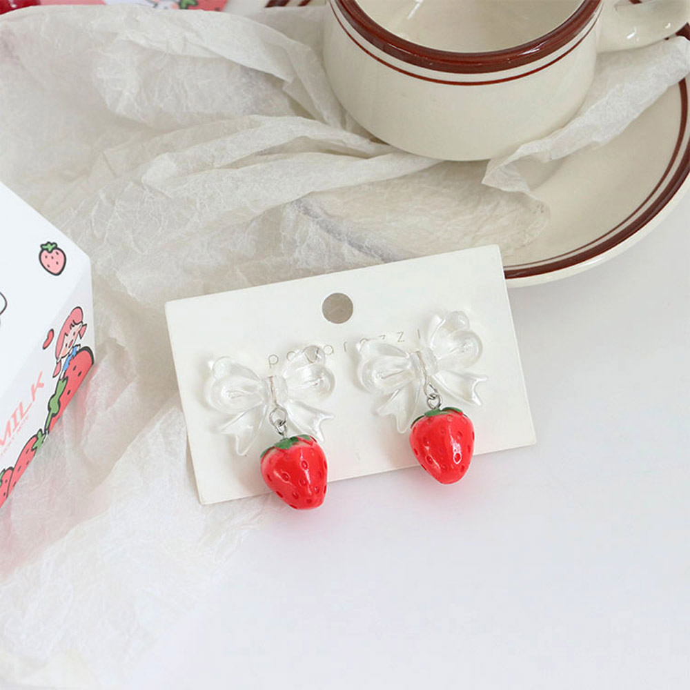 Bông Tai Hình Quả Dâu Nhiều Màu Đáng Yêu Cho Nữ