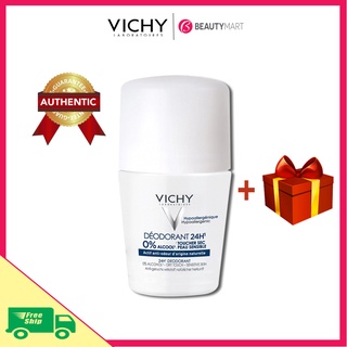 Lăn khử mùi, giảm mồ hôi Vichy trắng cho bà bầu chính hãng Pháp - BeautyMart