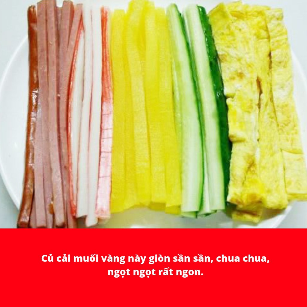 Củ cải muối vàng làm kimbab Hàn Quốc hộp 400G
