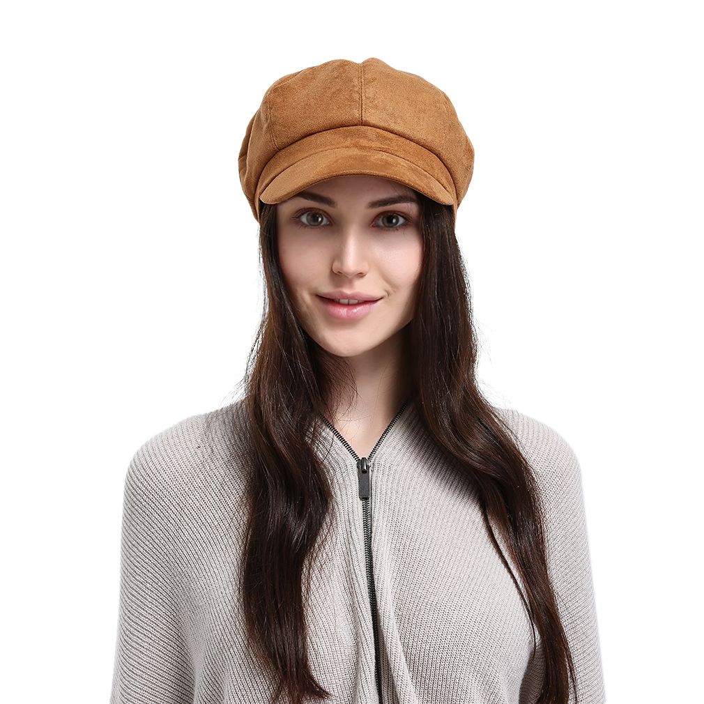 Mũ Beret Da Lộn Thời Trang Cho Nữ (3 Màu)
