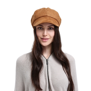 Mũ beret da lộn thời trang cho nữ