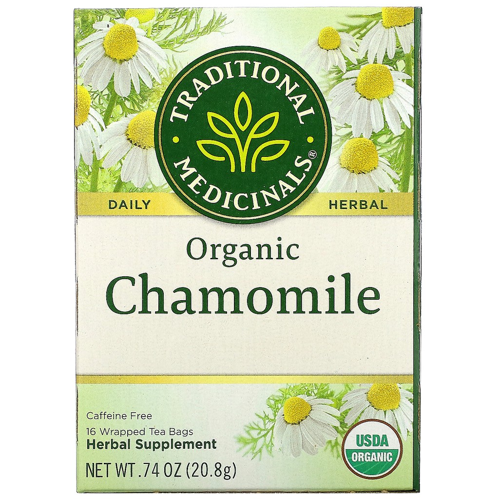 Trà cúc mẫu thảo - Organic Chamomile Tea -  16bags -Traditional Medicinals - HCMShop