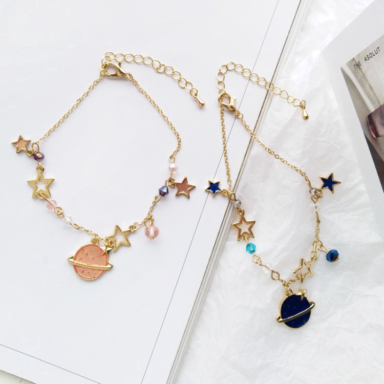 [Mã FAMAYFA giảm 10K đơn 50K] Vòng Đeo Tay Mặt Hình Ngôi Sao Và Hành Tinh Đính Đá Xinh Xắn | BigBuy360 - bigbuy360.vn