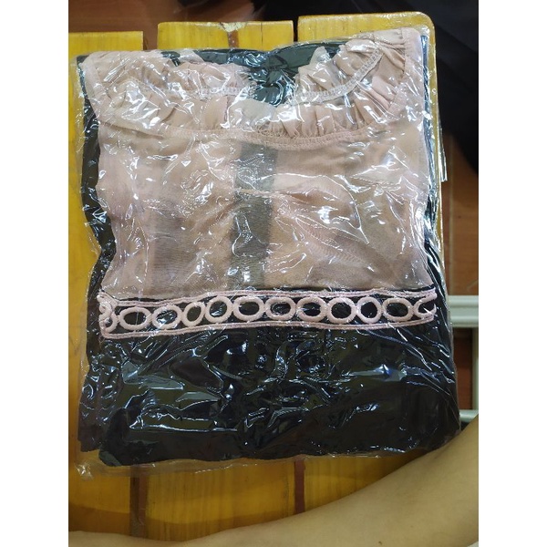 sale Đầm Xòe Nữ, Váy Babydoll Đen Tay Dài Phối Voan hồng Siêu Xinh Xắn