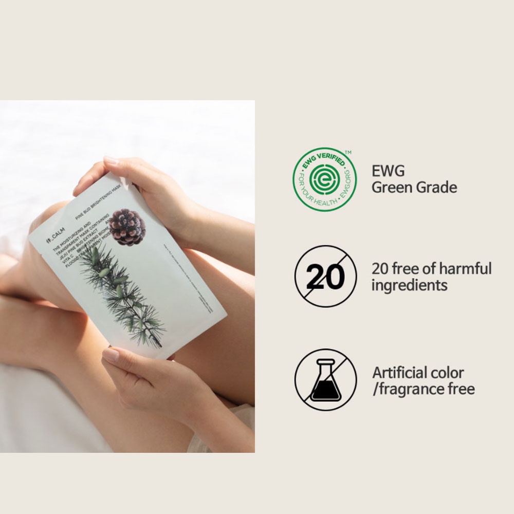 Mặt nạ dưỡng chất HUECALM Pine Bud Brightening Mask 10ea