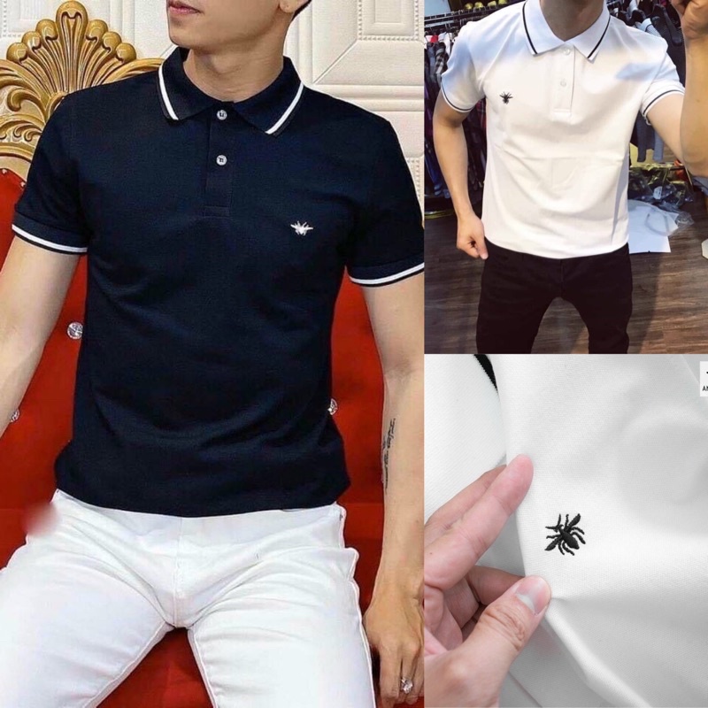 Áo POLO Nam Thêu Ong,Áo Thun Nam Có Cổ Mềm Mịn Thoáng Mát,Cotton Cao Cấp Bền Đẹp[Hàng Xịn]