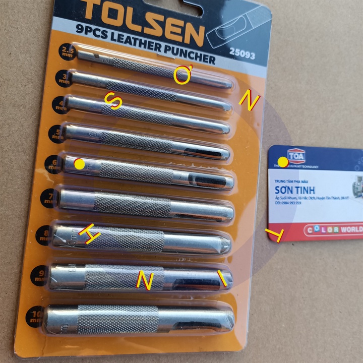 Đục Lỗ Da Bộ 9 Cây 2.5-10mm Tolsen 25093