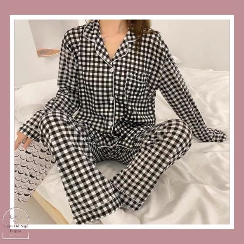 [ Qùa tặng dây cột tóc ] Pijama nữ chất liệu kate thái đẹp bộ ngủ dài tay hàn quốc  cao cấp đồ bộ nữ giá rẻ POPPY Caro | BigBuy360 - bigbuy360.vn