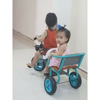 Xe đạp cho bé, xe đạp đôi 2 chỗ ngồi dánh cho bé 2 - 6 tuổi mẫu xích lô